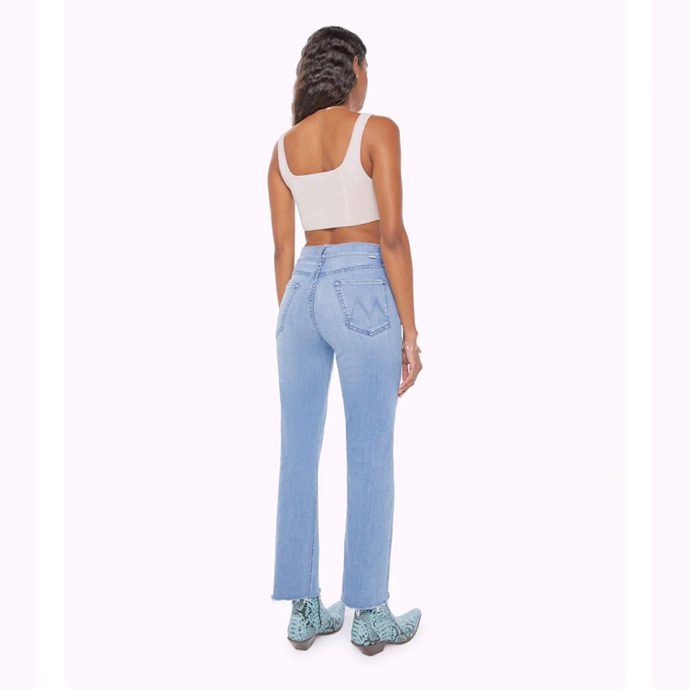NEW MOTHER The Tripper Ankle Fray Jean  in All Over The Map